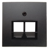 ELEMENT CENTRALNY DO GNIAZDA PRZYŁĄCZENIOWEGO UAE PODWÓJNEGO ANTRACYT B.KWADRAT/B.3/B.7 - HAGER - 14091606