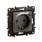 NOWE NILOE - GNIAZDO SCHUKO 2P+Z Z USB C Z PRZESŁONĄ  ZACISKI AUTO STALOWE - LEGRAND - NP3312MG