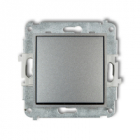 Mechanizm łącznika jednobiegunowego podtynkowy IP 20 / IP 44, 10AX 250V~ ICON srebrny metalik - KARLIK - 7IWP-1