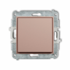 Mechanizm łącznika jednobiegunowego podtynkowy IP 20 / IP 44, 10AX 250V~ ICON łososiowy - KARLIK - 62IWP-1