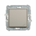 Mechanizm łącznika schodowego podtynkowy IP 20 / IP 44, 10AX 250V~ MINI taupe - KARLIK - 60MWP-3