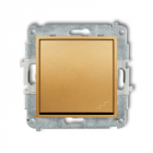 Mechanizm łącznika schodowego podtynkowy IP 20 / IP 44, 10AX 250V~ MINI złoty - KARLIK - 29MWP-3