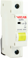 Lampka sygnalizacyjna 1 LED żółta 230V AC 1P - KKLN - VCS-SGPD-1L-Y-1P