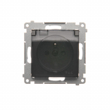 GNIAZDO POJEDYNCZE Z UZIEMIENIEM 2P+Z WTYCZKOWE BRYZGOSZCZELNE Z KLAPKĄ DO WERSJI IP44 BEZ USZCZELKI DO RAMEK WIELOKROTNYCH ZACISKI ŚRUBOWE 16A 250V IP44 SIMON 54 - KONTAKT SIMON - DGZ1BUZ.01/48A