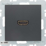 GNIAZDO HDMI ANTRACYT MAT B.KWADRAT/B.3/B.7 - HAGER - 3315421606