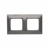 Ramka 2-krotna PREMIUM do puszek karton-gips IP20 / IP44; antracyt - KONTAKT SIMON - DRK2/48