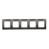 Ramka 5-krotna PREMIUM do puszek karton-gips IP20 / IP44; antracyt - KONTAKT SIMON - DRK5/48