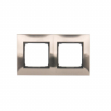 RAMKA PODWÓJNA UNIWERSALNA IP20/IP44 INOX SIMON 54 - KONTAKT SIMON - DR2/61
