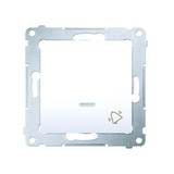 Przycisk „dzwonek” z podświetleniem LED (moduł) 10AX, 250V~, szybkozłącza; złoty mat - KONTAKT SIMON - DD1L.01/44