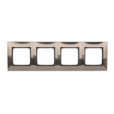 RAMKA POCZWÓRNA UNIWERSALNA IP20/IP44 INOX SIMON 54 - KONTAKT SIMON - DR4/61