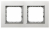 RAMKA PODWÓJNA ALUMINIUM 4MM SONATA - OSPEL - R-2RAC/35/38