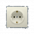 Gniazdo wtyczkowe z uziemieniem Schuko (moduł) 16A, 250V~, zaciski śrubowe; beż - KONTAKT SIMON - BMGSZ1.01/12