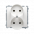 GNIAZDO PODWÓJNE BEZ UZIEMIENIA 2X2P ZACISKI ŚRUBOWE 16A 250V IP20 BIAŁY BASIC - KONTAKT SIMON - BMG2M.01/11
