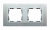 Ramka 2-krotna Nature-metal, Aluminium / pierścień aluminium mat - KONTAKT SIMON - 82927-33