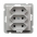 GNIAZDO POTRÓJNE BEZ UZIEMIENIA 3X2P EURO ZACISKI ŚRUBOWE 2.5A 250V IP20 SREBRNY MAT SONATA - OSPEL - GP-3R/m/38