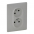 GNIAZDO PODWÓJNE Z UZIEMIENIEM TYPU MONOBLOK Z PRZESŁONĄ ALUMINIUM 16 A - 250 V~ VALENA LIFE - LEGRAND - 753386