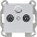 lumina Gniazdo RTV przelotowe, srebrny - HAGER - WL3022