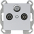 GNIAZDO RTV-SAT PRZELOTOWE SREBRNY LUMINA - HAGER - WL3122