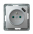 GNIAZDO POJEDYNCZE Z UZIEMIENIEM 2P+Z Z PRZESŁONAMI ZACISKI AUTOMATYCZNE Z ŁADOWARKĄ USB 16A/230 USB 5V/2.1A IP20 SREBRNY IMPRESJA - OSPEL - GP-1YZPUSB/m/18