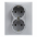 GNIAZDO SCHUKO 2X2P+Z Z PRZESŁONĄ - ZACISKI AUTOMATYCZNE (MONOBLOK) ALUMINIUM SUNO - LEGRAND - 721326