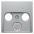 ELEMENT CENTRALNY DO GNIAZDA ANTENOWEGO 2- I 3- WYJŚCIOWEGO ALUMINIUM B.1/B.7 - HAGER - 12031404