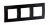 NOWE NILOE - RAMKA POTRÓJNA CZARNA (BLACK) - LEGRAND - NP113BK