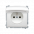 GNIAZDO POJEDYNCZE Z UZIEMIENIEM 2P+Z HERMETYCZNE Z KLAPKĄ ZACISKI ŚRUBOWE 16A 250V IP44 BIAŁY BASIC - KONTAKT SIMON - BMGZ1B.01/11