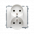 GNIAZDO PODWÓJNE Z UZIEMIENIEM 2X2P+Z ZACISKI ŚRUBOWE 16A 250V IP20 BIAŁY BASIC - KONTAKT SIMON - BMGZ2M.01/11