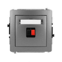 DECO MECHANIZM GNIAZDA GŁOŚNIKOWEGO POJEDYNCZEGO (2,5 MM2) GRAFITOWY - KARLIK - 11DGG-1
