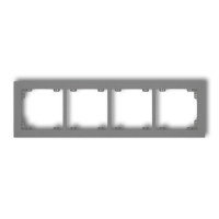 DECO Ramka uniwersalna poczwórna z tworzywa 27DR-4 szary mat. - KARLIK - 27DR-4