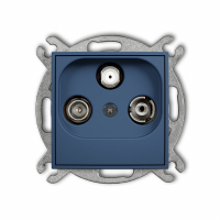 Mechanizm gniazda abonenckiego RTV-SAT końcowego 1,5dB podtynkowy IP 20 MINI navy blue - KARLIK - 64MGS