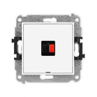 GNIAZDO GŁOŚNIKOWE POJEDYŃCZE IP 20 BIAŁY MINI - KARLIK - MGGBO-1