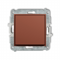 Mechanizm łącznika jednobiegunowego podtynkowy IP 20 / IP 44, 10AX 250V~ ICON terakota - KARLIK - 63IWP-1
