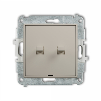 Mechanizm łącznika świecznikowego w stylu amerykańskim podtynkowy IP 20, 10AX 250V~ ICON taupe - KARLIK - 60IWPUS-2