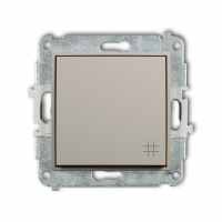 Mechanizm łącznika krzyżowego podtynkowy IP 20 / IP 44, 10AX 250V~ MINI taupe - KARLIK - 60MWP-6