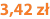 3,42 zł